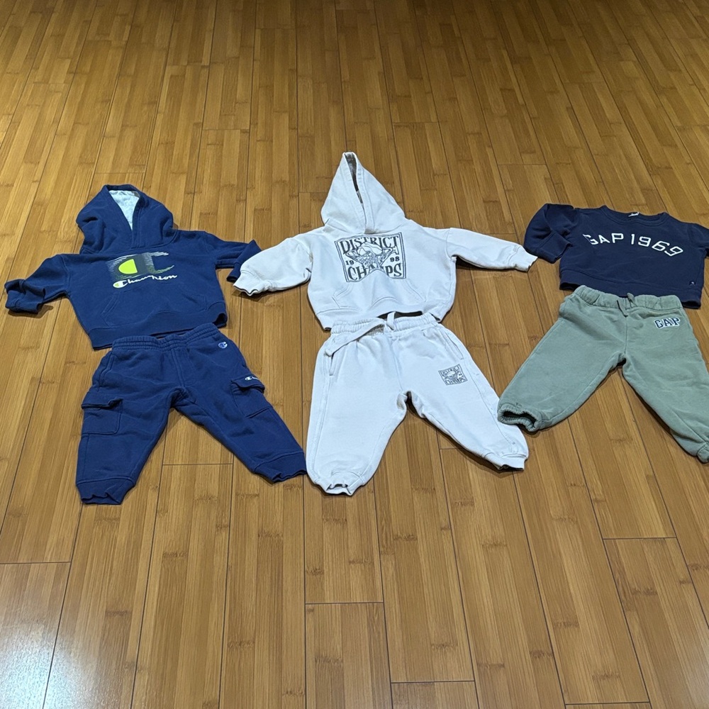 Champion Kids Navy and White Hoodie Set